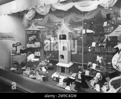 Window display in Liverpool Department store, Owen Owen, for 'Seven floors of Christmas Shopping' Stock Photo