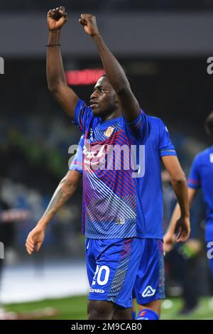 Naples, Italy. 17th Jan, 2023. during the Coppa Italia Freccia Rossa match between SSC Napoli v USC Cremonese at Stadio Arechi Credit: Independent Photo Agency/Alamy Live News Stock Photo