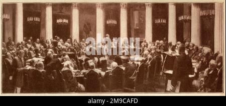 Russia - Tsar Nicholas II attending a meeting of the Imperial Council (Council of the Empire). Stock Photo