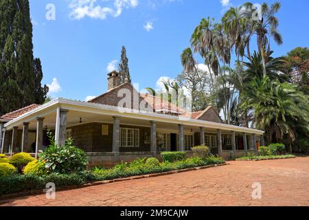 Karen Blixen 's original mansion and the nearby Cottages in Karen district, Nairobi KE Stock Photo