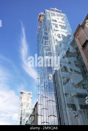 Madrid, Spain - May 2018: Museo Reina Sofia square, Central Madrid. This is Spain's national museum of 20th century art Stock Photo