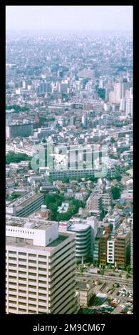 A view of Tokyo from the 45th floor of the Tokyo Metropolitan Government Building, showing the sprawling business and entertainment centres. Stock Photo