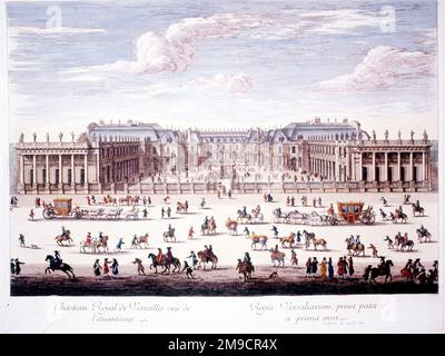17th century view of the Palace of Versailles, Paris Stock Photo