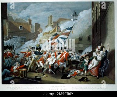 The Death of Major Peirson at the Battle of Jersey, 6th January 1781 ...