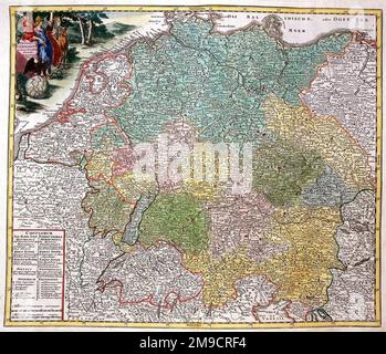 18th century Map of Imperial Germany Stock Photo