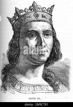 King Louis IX (1214-1270) aka Saint Louis Stock Photo