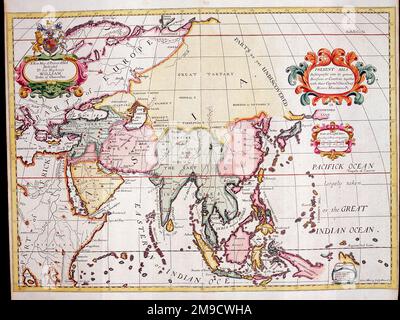 Th Century Map Of Asia Stock Photo Alamy