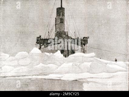 La nave russa Icebreaker Yermak, costruita a Briziano (sul Tyne) 1898 -  operata nel Mar Baltico e nella regione artica Foto stock - Alamy