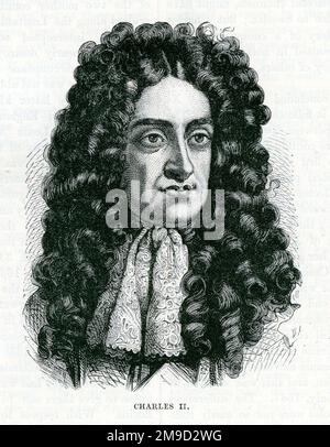 Portrait Of King Charles Ii Of England Stock Photo