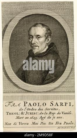 1600 ca, Venice , ITALY : The italian politician , historian and teologist Frà PAOLO SARPI ( 1552 - 1623 ). Portrait engraved by Jacobus Houbraken ( Jakob , 1698 - 1780 ) in Holland . - HISTORY - FOTO STORICHE - POLITICO - POLITICA - POLITIC - TEOLOGO - TEOLOGIA - THEOLOGY - THEOLOGIAN - STORICO - STORICISTA - foto storiche - foto storica - portrait - religioso - RELIGIONE - Frate - CATTOLICA - CATHOLIC RELIGION - prelato - prete - priest - portrait - ritratto - illustrazione - incisione  - engraving - Roman Catholic Church  --- Archivio GBB Stock Photo