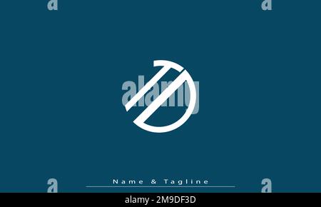 Alphabet letters Initials Monogram logo TD , DT Stock Vector