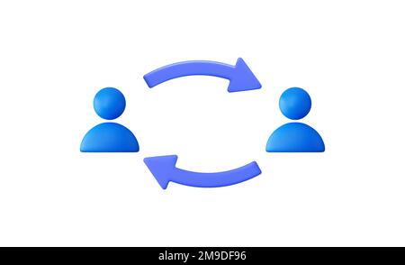 3d User switch Stock Vector