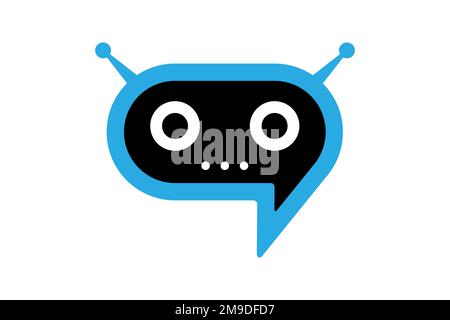 Robot Chat Bot icon symbol for support service concept. Vector illustration Stock Vector