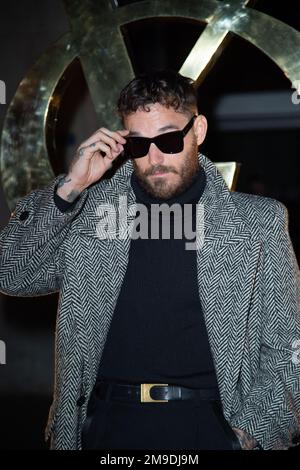 David Alexander Flinn attending the Saint Laurent Menswear Fall-Winter 2023-2024 show as part of Paris Fashion Week in Paris, France on January 17, 2023. Photo by Aurore Marechal/ABACAPRESS.COM Stock Photo