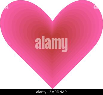 Abstract heart for Valentines day in corrugated paper style in trendy pale pink shades. Background Texture. Isolate. Design for greeting, invitation or post cards. Good for banner, price, label. EPS Stock Vector