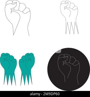 fist hand logo vector template Stock Vector