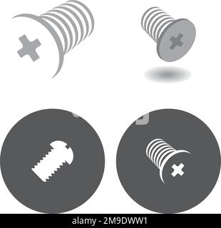 screw logo vector illustration design Stock Vector