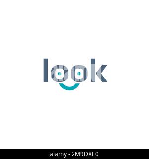 Look Logo Design Simple and Unique Design Stock Vector