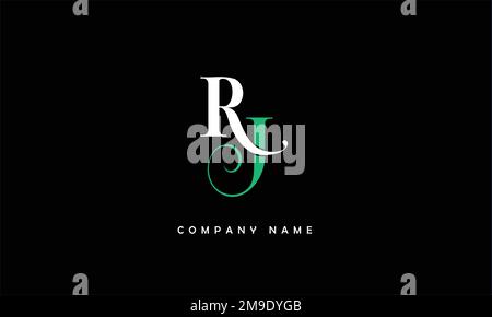 RJ, JR Abstract Letters Logo Monogram Stock Vector