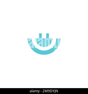 electric smile logo design. suitable for your company Stock Vector