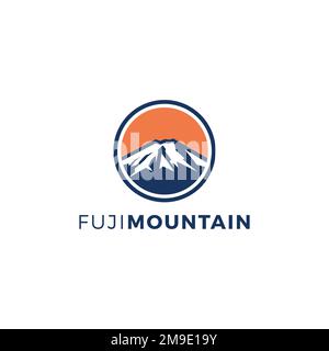 Fuji Mountain Logo Design Vector Illustration Stock Vector