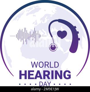 World Hearing Day Illustration to Raise Awareness on How to Prevent Deafness for Web Banner or Landing Page in Flat Cartoon Hand Drawn Templates Stock Vector