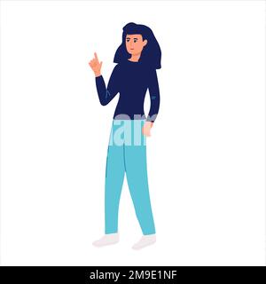 woman making choice . Person thinking about question of good investment flat vector illustration. Financial cost, payment concept for banner, website Stock Vector