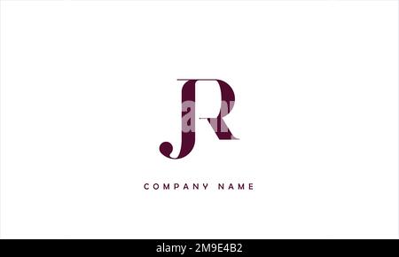 RJ, JR Abstract Letters Logo Monogram Stock Vector