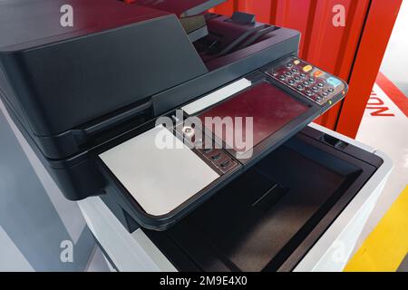 Network printer multi-function machine in modern office Stock Photo