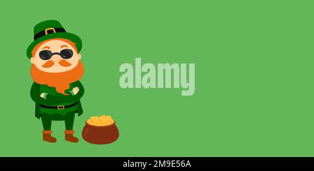 Saint Patrick's Day card with copy space. Vector illustration. Stock Vector