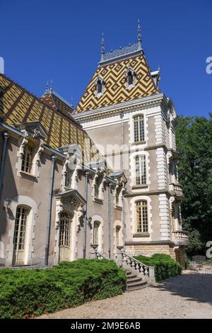 Castle of Aloxe-Corton, Winery, Route des Grands-Grus, Route of Fine Wines, Cote-d'Or Department, Burgundy, France Stock Photo