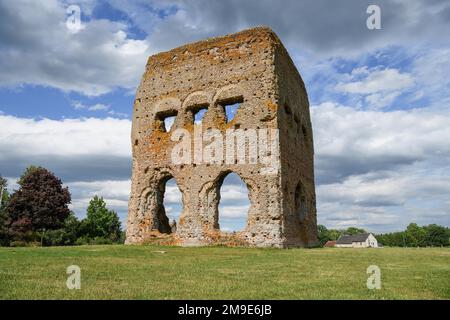 Temple of Janus, first century tower, Autun, Departement Saone-et-Loire, Region Bourgogne-Franche-Comte, Burgundy, France Stock Photo