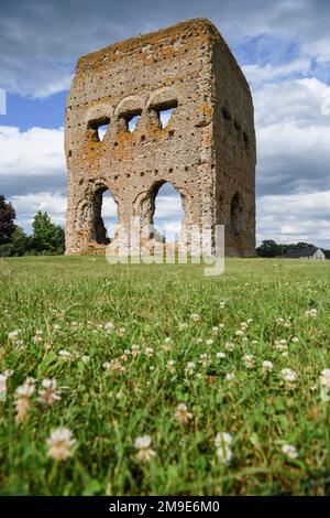 Temple of Janus, first century tower, Autun, Departement Saone-et-Loire, Region Bourgogne-Franche-Comte, Burgundy, France Stock Photo