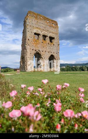 Temple of Janus, first century tower, Autun, Departement Saone-et-Loire, Region Bourgogne-Franche-Comte, Burgundy, France Stock Photo