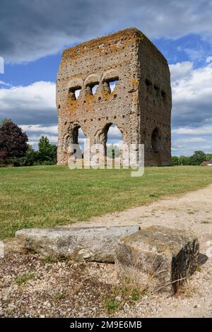 Temple of Janus, first century tower, Autun, Departement Saone-et-Loire, Region Bourgogne-Franche-Comte, Burgundy, France Stock Photo