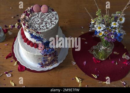 Wedding cake, Mecklenburg-Western Pomerania, Germany Stock Photo