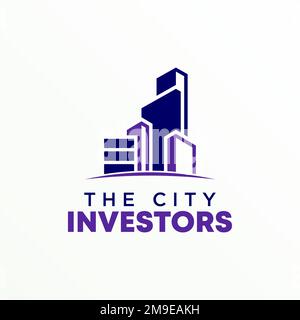 Simple City, Skyscraper, Building image graphic icon logo design abstract concept vector stock. Can be used as a symbol related to property or house Stock Vector