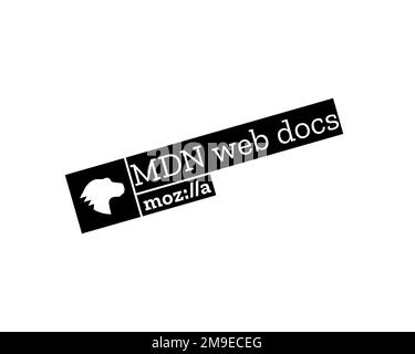 MDN Web Docs, rotated logo, white background B Stock Photo - Alamy