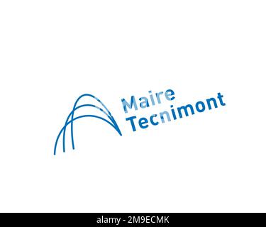 Maire Tecnimont, Rotated Logo, White Background Stock Photo