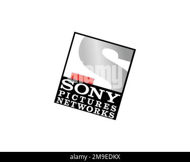 Sony Pictures Networks India, rotated logo, white background B Stock Photo