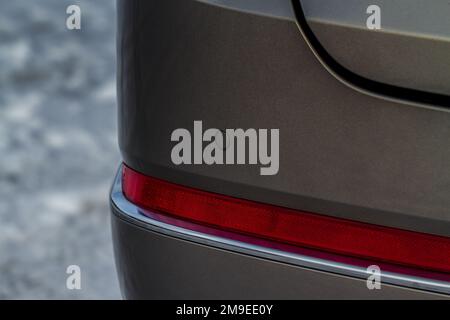 Parking sensors on a car. Car rear bumper with parking sensors Stock ...
