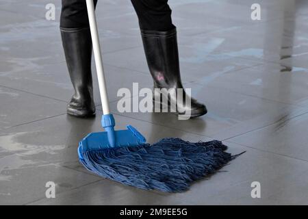 Floor cleaning Floor wiper Stock Photo