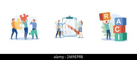 Raci Matrix Abstract Concept Vector Illustration Responsibility Assignment Matrix Linear