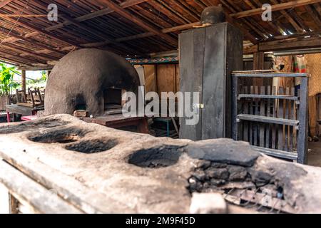 old clay oven in indian village Stock Photo