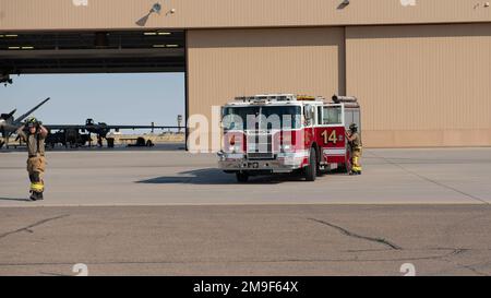 Airmen of the 49th Civil Engineer Squadron perform fire and emergency ...