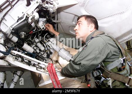 Left side profile medium close-up from the chest up of US Marine ...