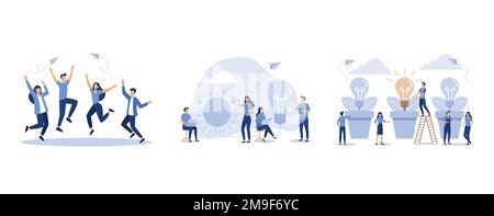 happy friendship day with a diverse group of friends of people hugging together to celebrate a special event vector, technological solar panels, peopl Stock Vector
