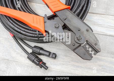 Chinese made unbranded MC4 Solar connector hand crimping tool & solar