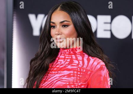 Westwood, United States. 17th Jan, 2023. WESTWOOD, LOS ANGELES, CALIFORNIA, USA - JANUARY 17: American actress Lauren London arrives at the Los Angeles Premiere Of Netflix's 'You People' held at the Regency Village Theatre on January 17, 2023 in Westwood, Los Angeles, California, United States. (Photo by Xavier Collin/Image Press Agency) Credit: Image Press Agency/Alamy Live News Stock Photo