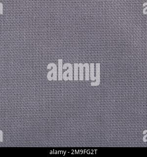 Texture of natural linen fabric close up. Gray dark linen textile Stock Photo